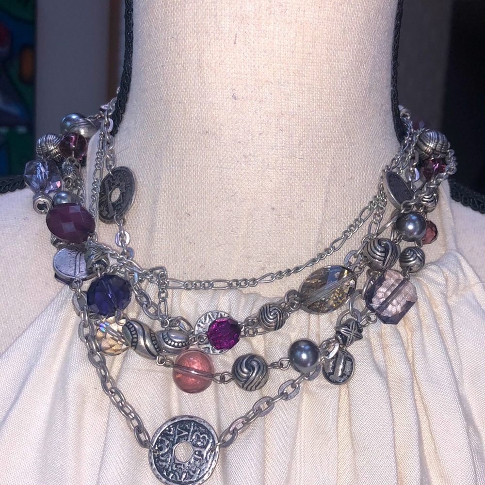 PREMIERE DESIGNS FOREIGN COIN AND BEAD NECKLACE
